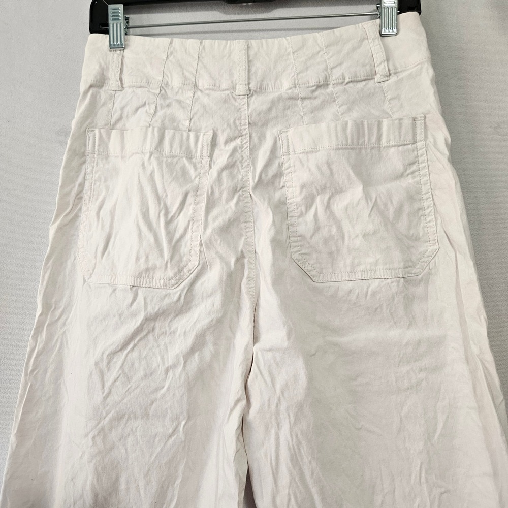 Maeve White Wide-Leg Linen Blend Pants - Picture 13 of 16
